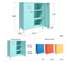 Cache 2 Door Metal Locker Storage Cabinet