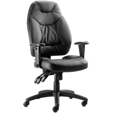 Galaxy Medium Back Leather Task Operator Chair with Arms