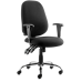 Lisbon High Back Fabric Task Operator Chair with Arms