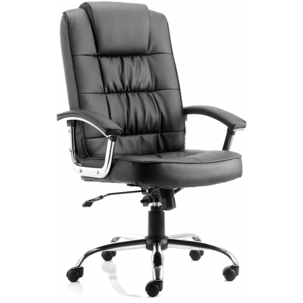 Moore Deluxe Leather High Back Executive Chair With Arms