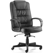 Moore Leather High Back Executive Chair With Arms