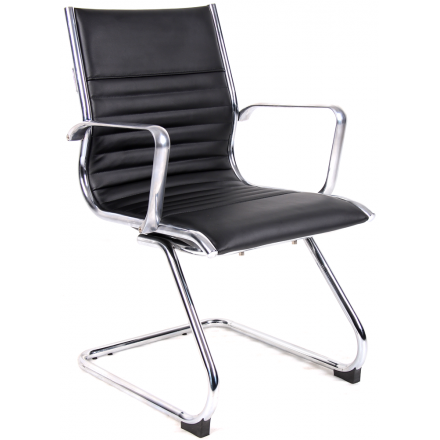 Ritz Bonded Leather Cantilever Visitor Chair with Arms