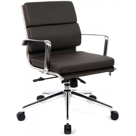 Savoy Medium Back Bonded Leather Executive Chair with Arms