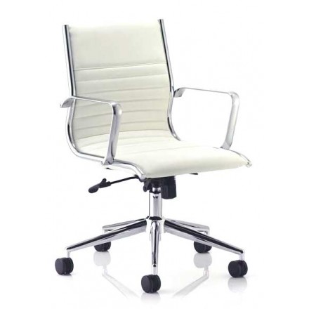 Ritz Medium Back Leather Executive Chair with Arms