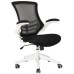 Luna Mesh Back with Folding Arms (White Frame)