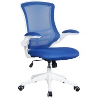 Luna Mesh Back with Folding Arms (White Frame)