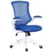 Luna Mesh Back with Folding Arms (White Frame)
