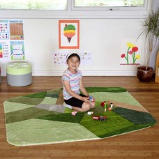 Aerial Landscape Super Deluxe Carved Carpet