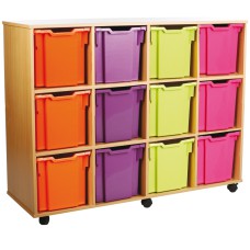 12 Extra Large Tray Shelf Storage Unit