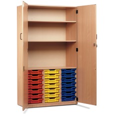21 Slot Tray & Shelf Storage Cupboard
