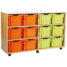 12 Large Tray Shelf Storage Unit