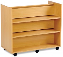 2 Sided 3 Angled & 3 Straight Shelf Library Unit