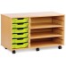 6 Slot Tray & Shelf Storage Unit